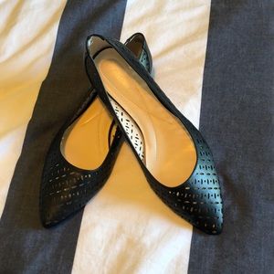 Pointed toe perforated flat